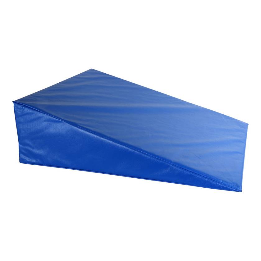 CanDo® 31-2004 Vinyl Covered Foam Wedge, 24" L x 28" W x 8" H, Royal Blue - Angle 1