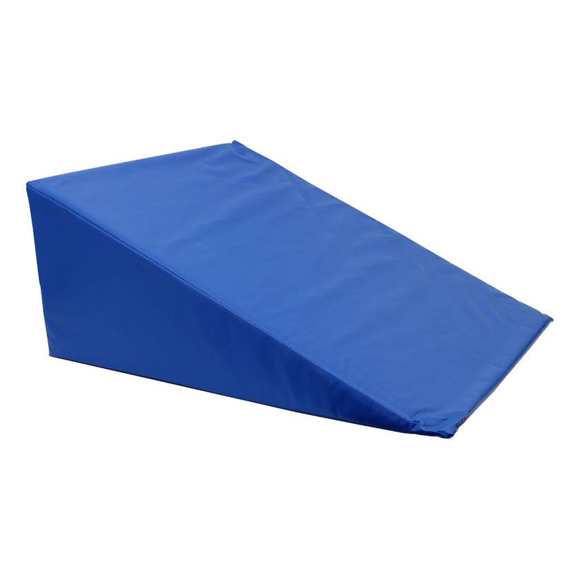 CanDo® 31-2006 Vinyl Covered Foam Wedge, 24" L x 28" W x 12" H, Royal Blue - Angle 1