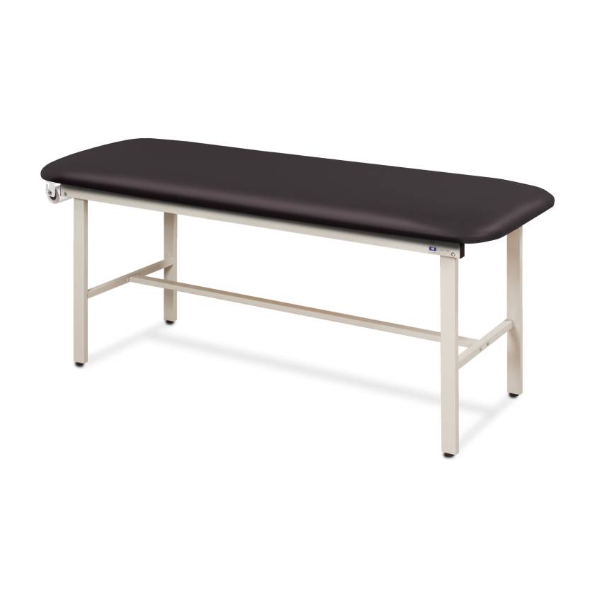 Clinton 3100-E Alpha Express Treatment Table with Flat Top - Black (Paper Roll is Not Included)