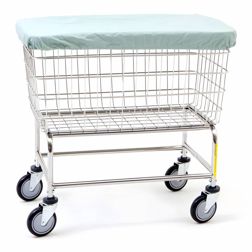 R&B Wire 332G Antimicrobial Cover Cap for H Wire Basket - Green (Laundry Cart is Sold Separately)
