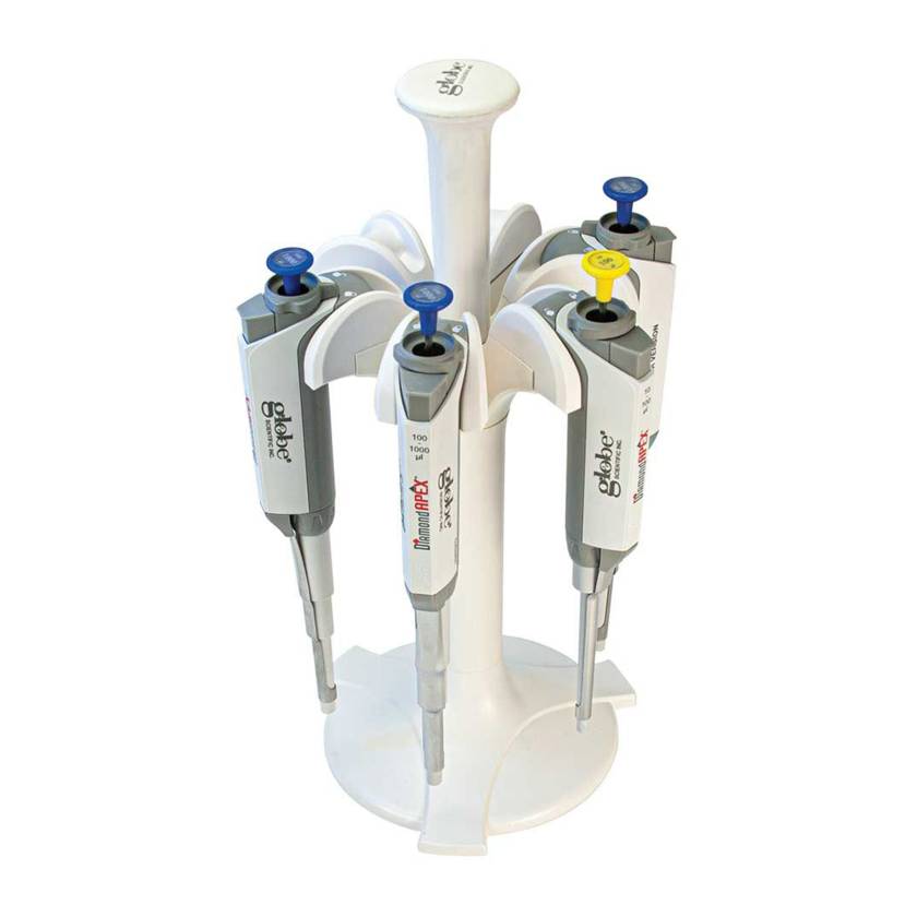 Globe Scientific 3358 6-Place Pipette Carousel Stand for Diamond® Apex™ Pipettes (Diamond® Apex™ Pipettes are sold separately)
