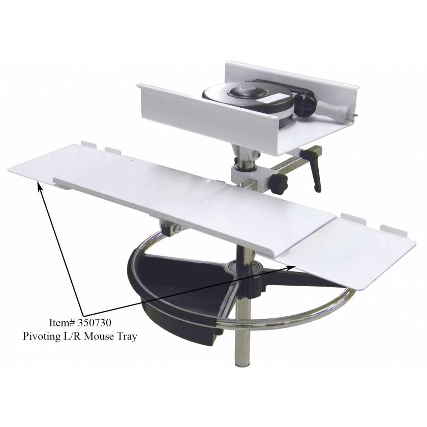 Optional Pivoting L/R Mouse Tray