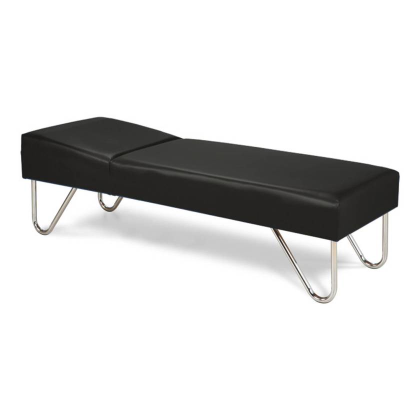 Clinton 3600-24 Recovery Couch with U-Legs - 24" Width, Black