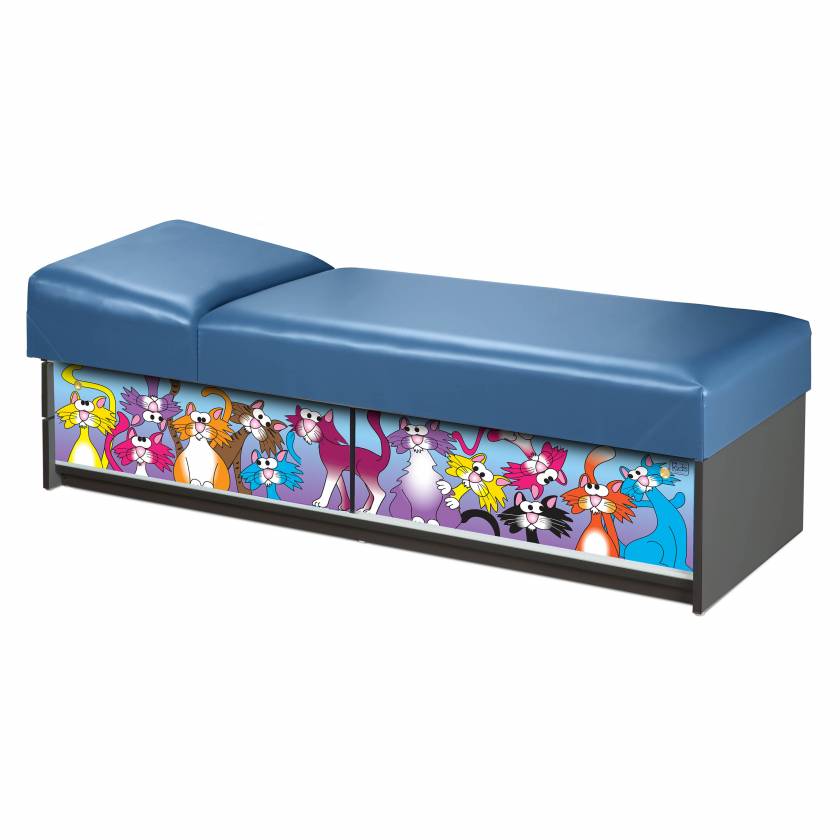 Clinton 3770-10-C Crazy Cats Kid Couch with Sliding Doors & Non-Adjustable Pillow Wedge