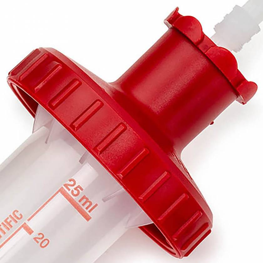 Globe Scientific 3930-A Adapter for 25mL RV-Pette PRO Dispenser Syringe Tips, Red