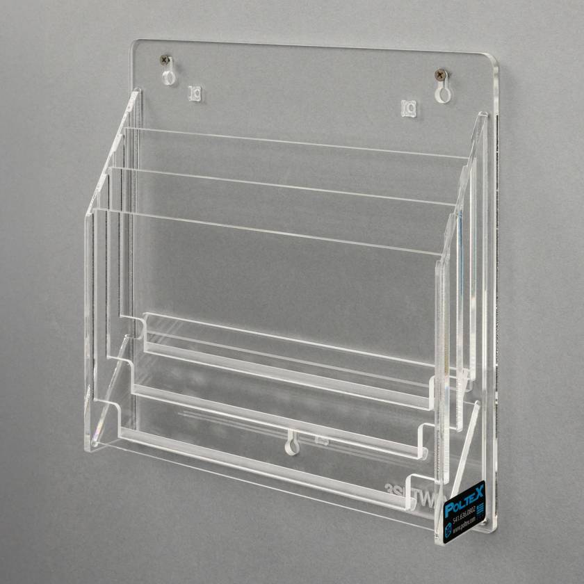 Poltex 3UPFILE-W 3 Slot Document Holder, Landscape and Wall Mount