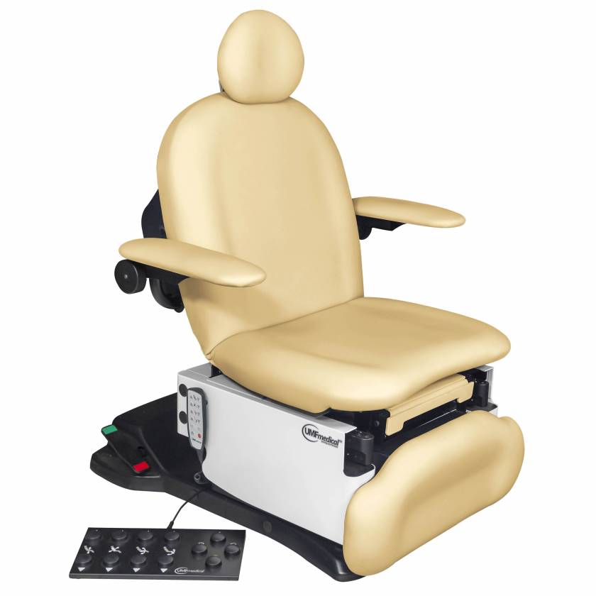 Model 4011-650-300 ProGlide4011 Ultra Procedure Chair with Wheelbase, Programmable Hand and Foot Controls - Lemon Meringue