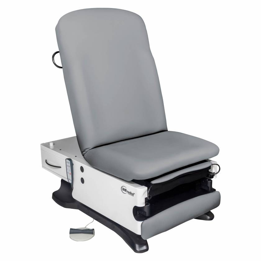 Model 4070-650-200 Power200 Power Exam Table with Power Hi-Low, Manual Back, Foot Control, and Programmable Hand Control - Morning Fog