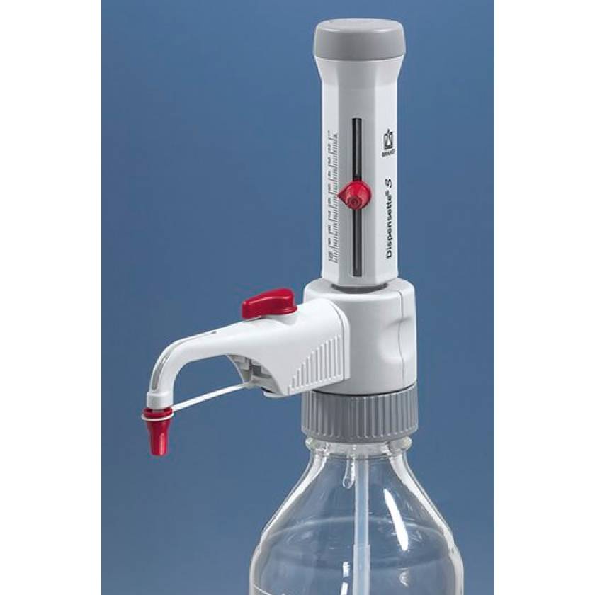 BrandTech Dispensette S Bottletop Dispenser - Analog Adjustable with Recirculation Valve