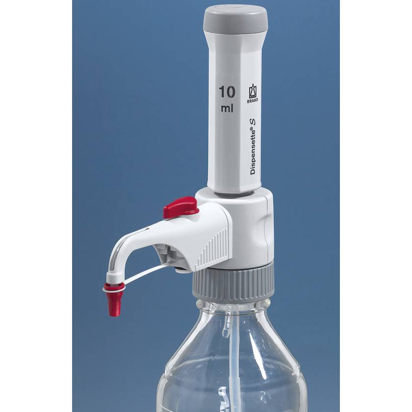 BrandTech Dispensette S Bottletop Dispenser - Fixed Volume with Recirculation Valve