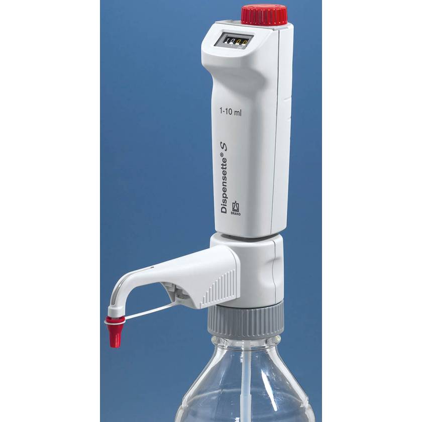 BrandTech Dispensette S Bottletop Dispenser - Digital Adjustable with Standard Valve