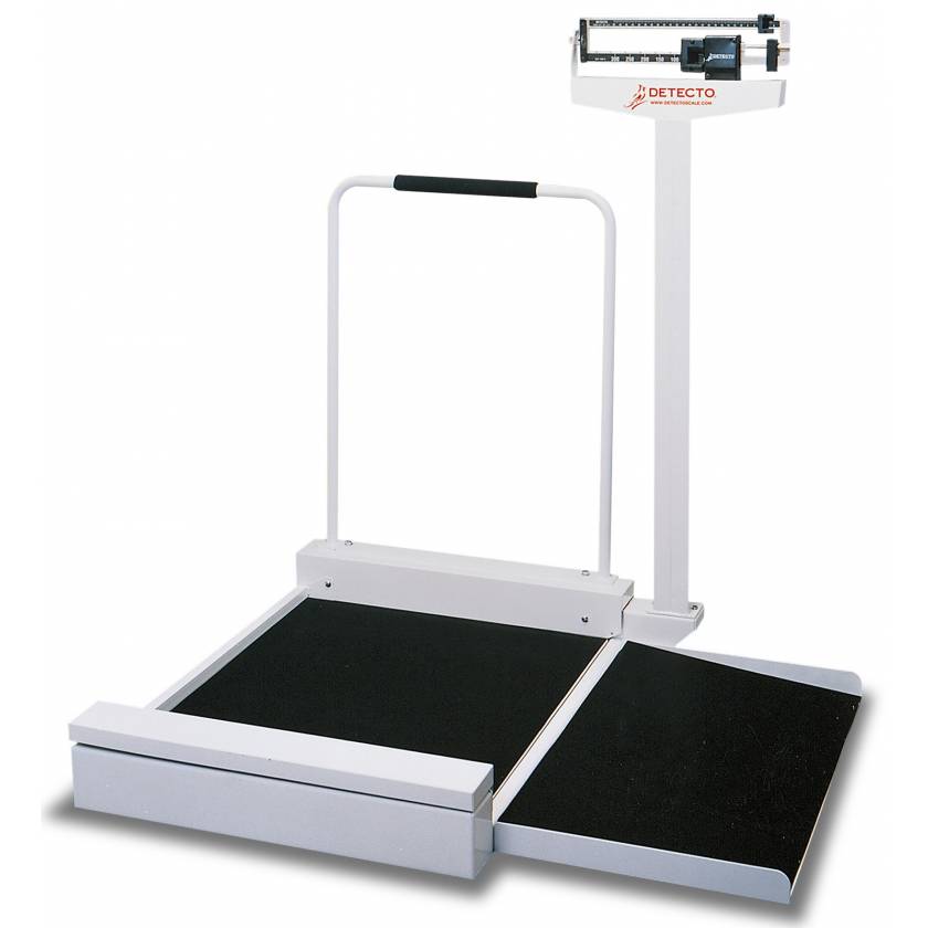Mechanical Stationary Wheelchair Scale with Non-Skid Platform and Ramp