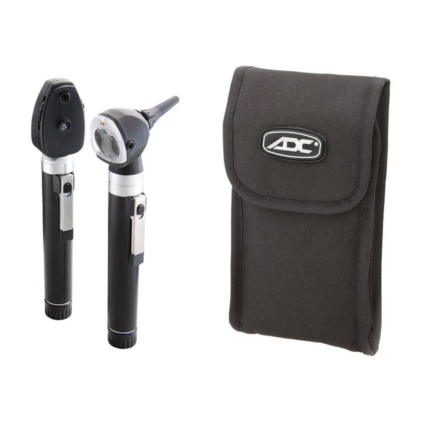 ADC 5110NLS Diagnostix™ 2.5V Dual-Handle Pocket Diagnostic Set with LED Lamp, Soft Case - Black