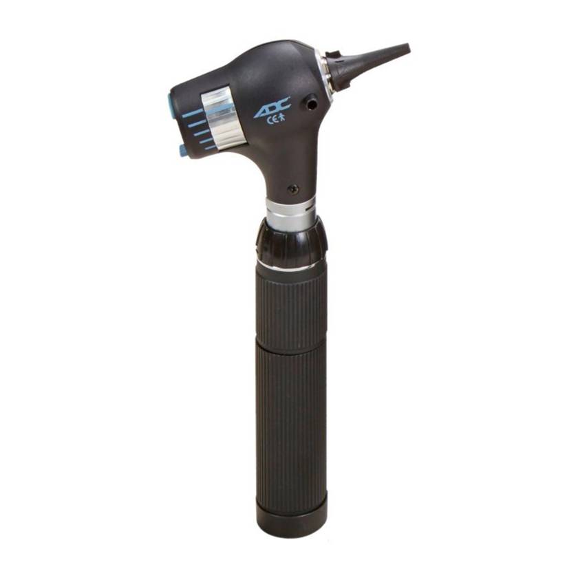 ADC 5481L Diagnostix™ 3.5V Portable PMV Otoscope with LED Lamp and Plug-In Battery Handle - With Disposable Specula