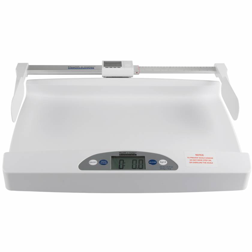 553-EHR Series Health o Meter Digital Pediatric Extra-Wide Tray Scale with Digital Height Rod