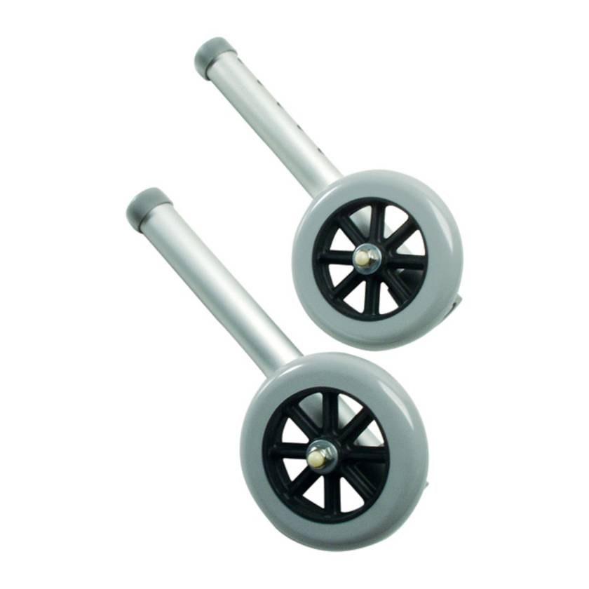 Lumex® 603450A Auto-Stop™ Wheels with Braking System for Walker - 5" Diameter