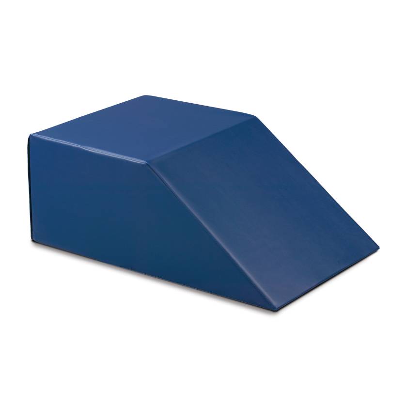 Clinton 61 Vinyl Covered Cube/Incline with Hook and Loop Closure, 37 Degree - Royal Blue