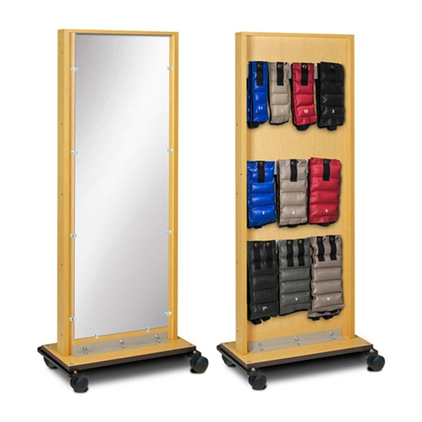 Clinton 6210-9 Mobile Adult Mirror with Cuff Weight Rack