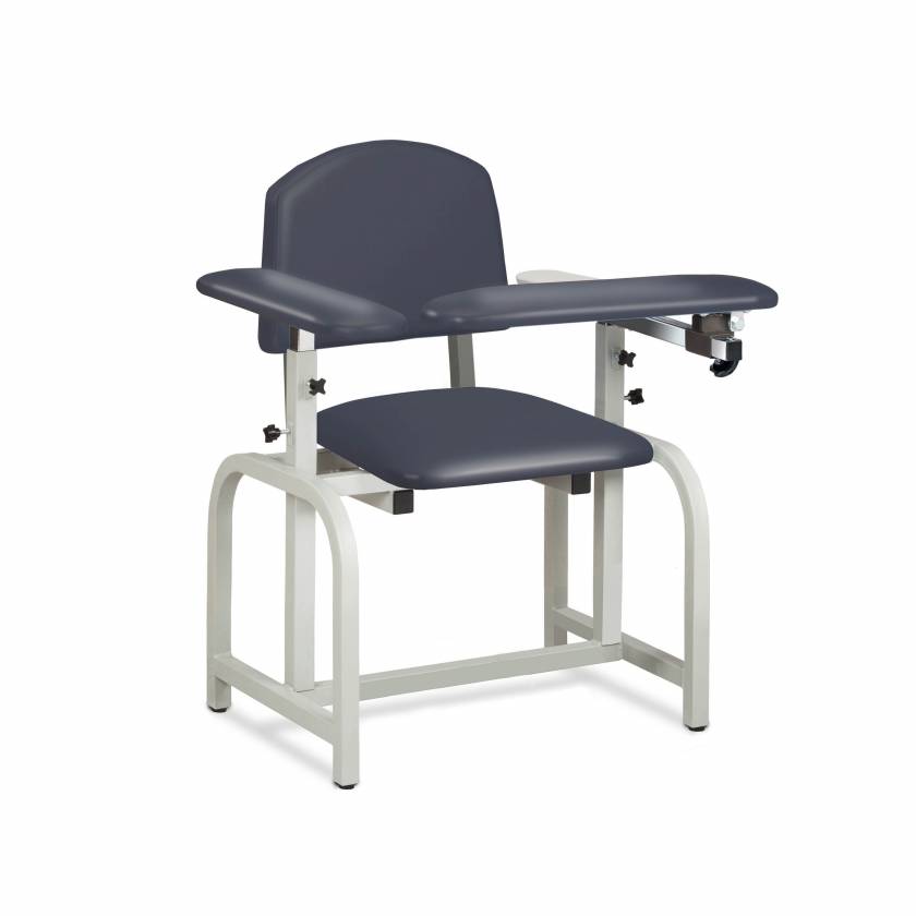 Clinton 66010 Lab X Series Blood Drawing Chair with Padded Arms - Black