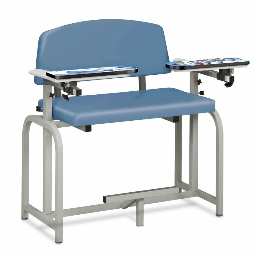 Clinton 66099-AC Pediatric Series Arctic Circle Extra-Wide Blood Drawing Chair with Flip Arms