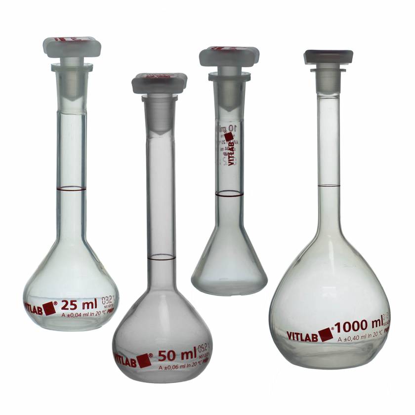 BrandTech Class A PMP Volumetric Flask with Polypropylene NS Stopper