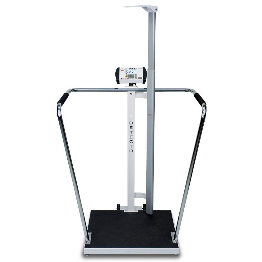 Detecto 6857DHR Bariatric Digital Scale with Digital Height Rod 1000 lb