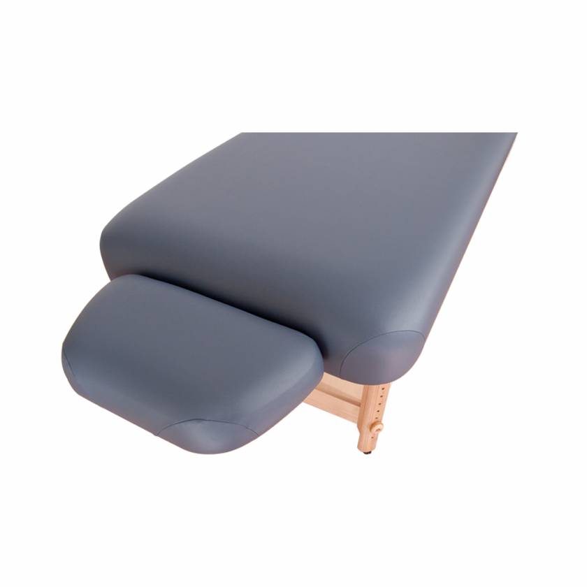 Oakworks 68697 Universal Table Extenderwith Heron fabric and 3" padding shown here connected to an exam table (table sold separately)