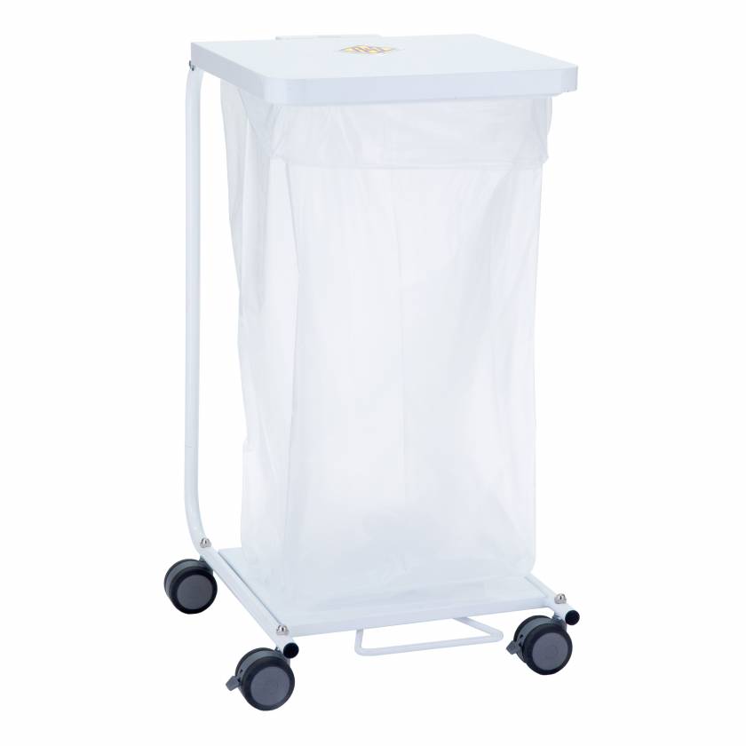 R&B Wire 691D Single Hamper Stand with Quiet Closure Lid (Bag Sold Separately)