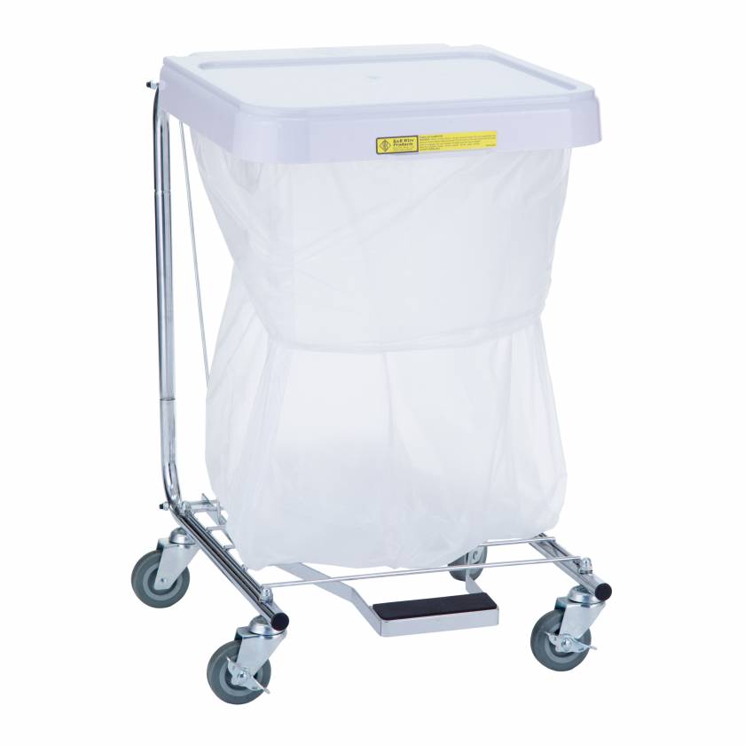 R&B Wire 692/28 Single Short Medium Duty Medical Hamper with Lid - 28" High (Hamper Bag is Sold Separately)