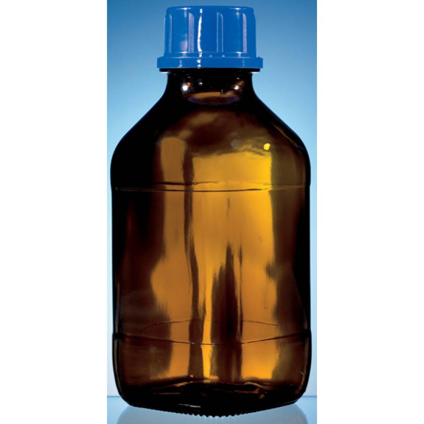 BrandTech Amber Threaded Bottle - Ethylene-Acrylate Coated