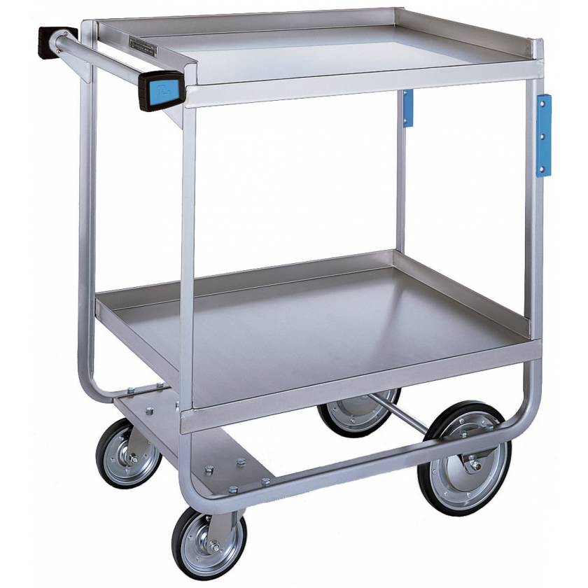 Lakeside SS Angled U-Frame Utility Cart - 2 Shelves - Heavy Duty 700 lbs Capacity