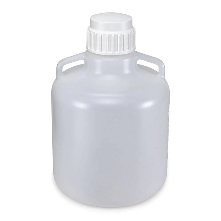 Globe Scientific 7250010 Diamond® RealSeal™ LDPE Round Carboy with Handles - 10 Liter