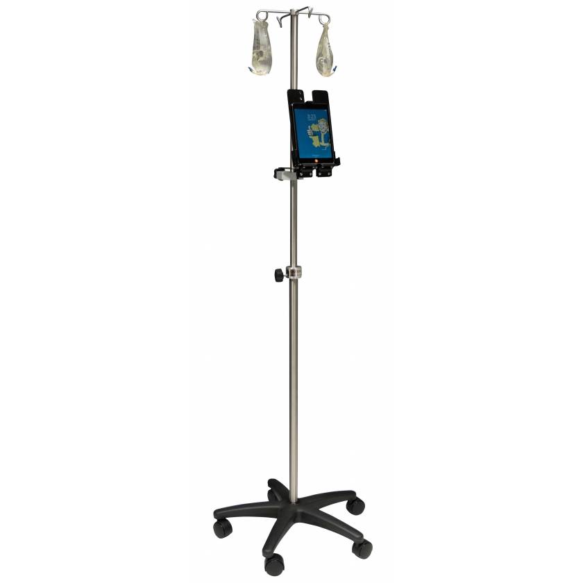 Mobile Tablet Stand with 4 Ram Style IV Hooks