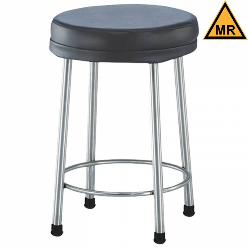 MR Conditional Stainless Padded Stools 15" Diameter Seat by Blickman
