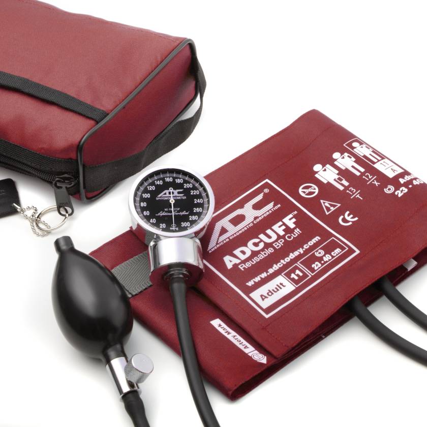 ADC 778-11ABD Diagnostix™ 778 Pocket Aneroid Sphyg with Adcuff™ - Burgundy
