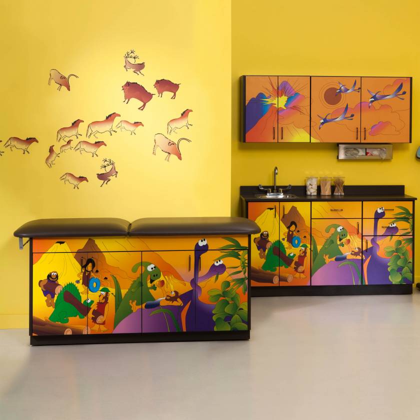 Clinton Complete Dino Days Pediatric Treatment Table & Cabinets