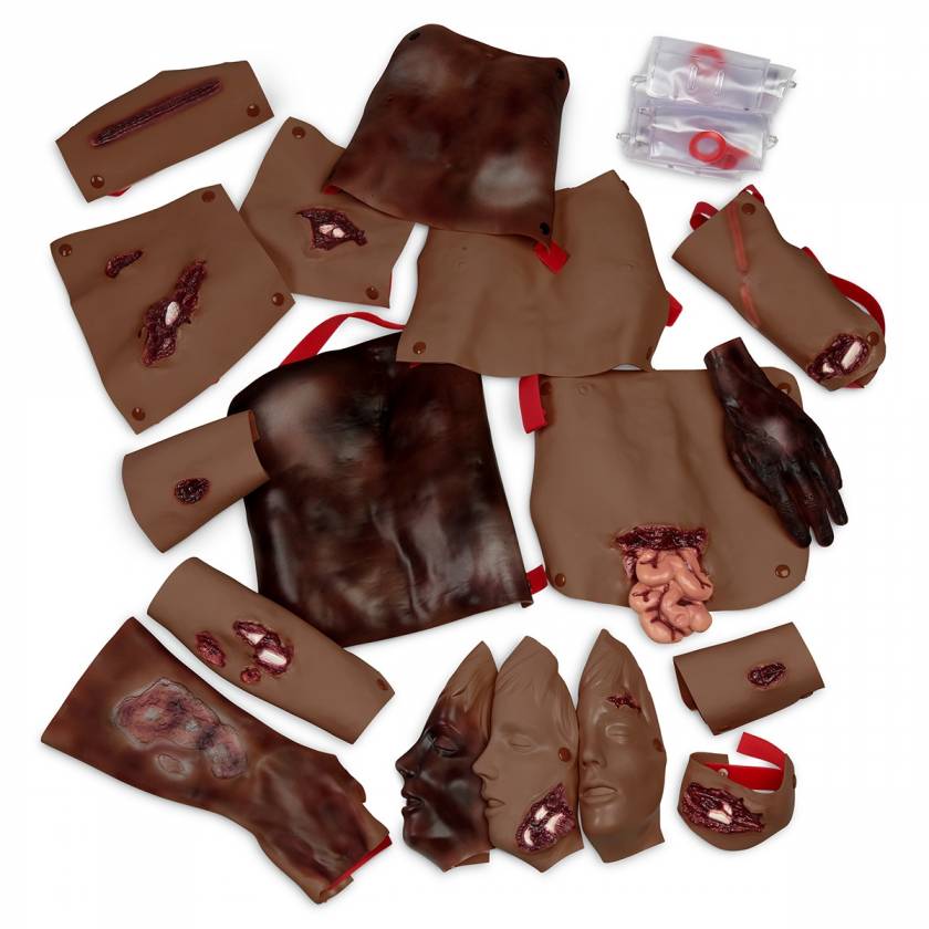 Simulaids Trauma Moulage Wound Kit - Dark