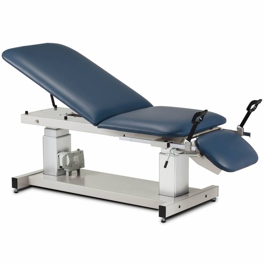 Clinton 80069-X 34" Wide Multi-Use Ultrasound Power Table with Stirrups