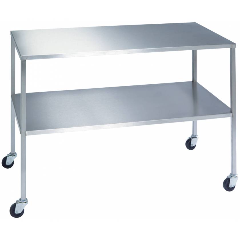 Lakeside Stainless Steel Instrument Table with Shelf