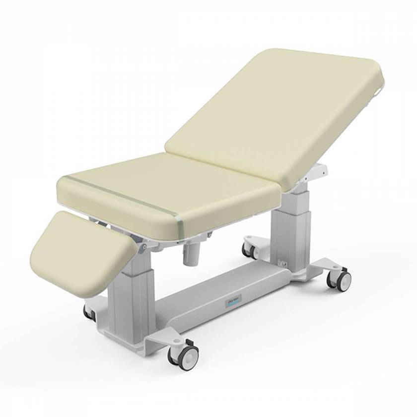 Oakworks 84783 General 3-Section EA Ultrasound Table - 26" Width. Shown in Opal fabric.