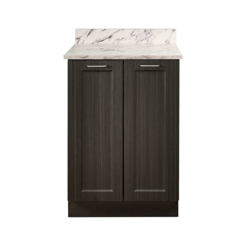 Clinton Model 8624 Fashion Finish Twilight 24" Wide Base Cabinet with Classic Marble Countertop