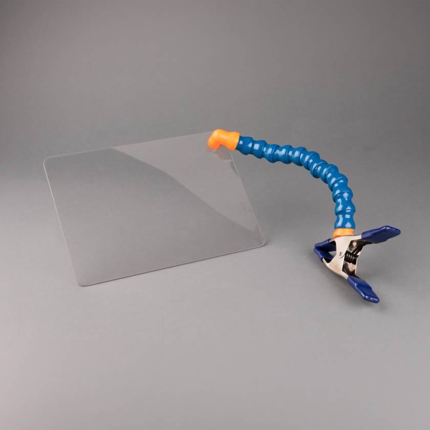 Poltex 8-5FLEXBIO-CL Flex Neck Biohazard Shield, 8.5" Width, Clamp Mount