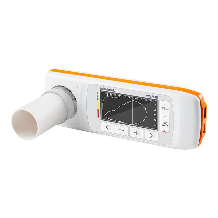 MIR 911028 Spirobank II Smart Portable Spirometer, Bluetooth and USB - Without Pulse Oximetry (FlowMIR® Disposable Turbine Flowmeter with Mouthpiece is Sold Separately)