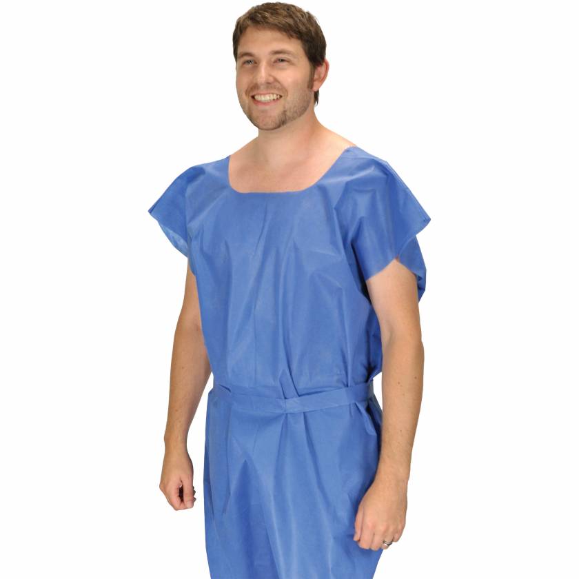TIDI Products 950549 Ultimate Exam Gowns - 45" x 70" 2XL, Blue