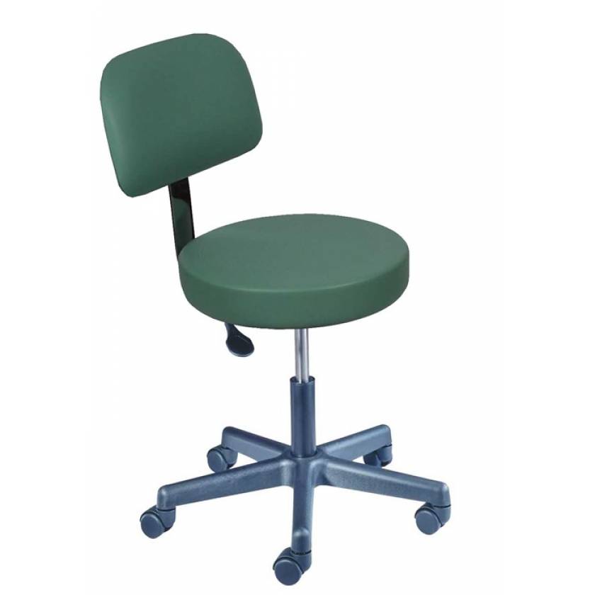 Value Plus Pneumatic Stool with Backrest & Seamless Seat