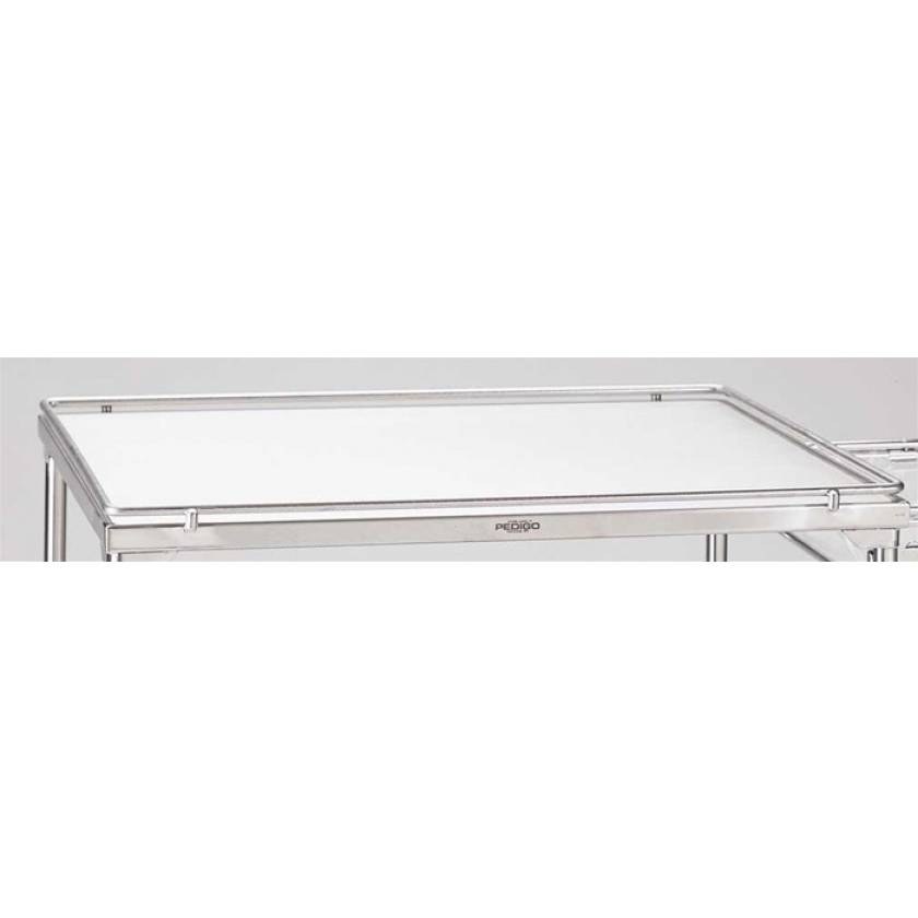 Pedigo Stainless Steel Solid Shelf With Guardrails for CDS-153 Case Cart