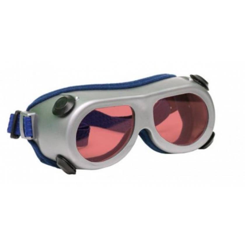 Flat Glass Model 55 Laser Glasses - Pink Lenses - Wavelength 190-568nm
