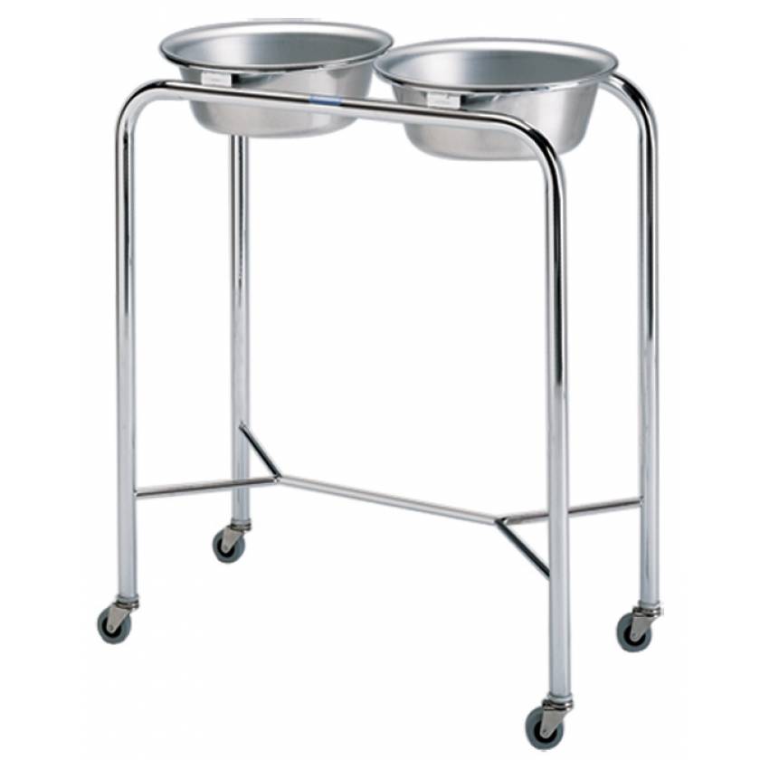 Pedigo Stainless Steel Double Basin Stand With 2 Basins & Y-Brace