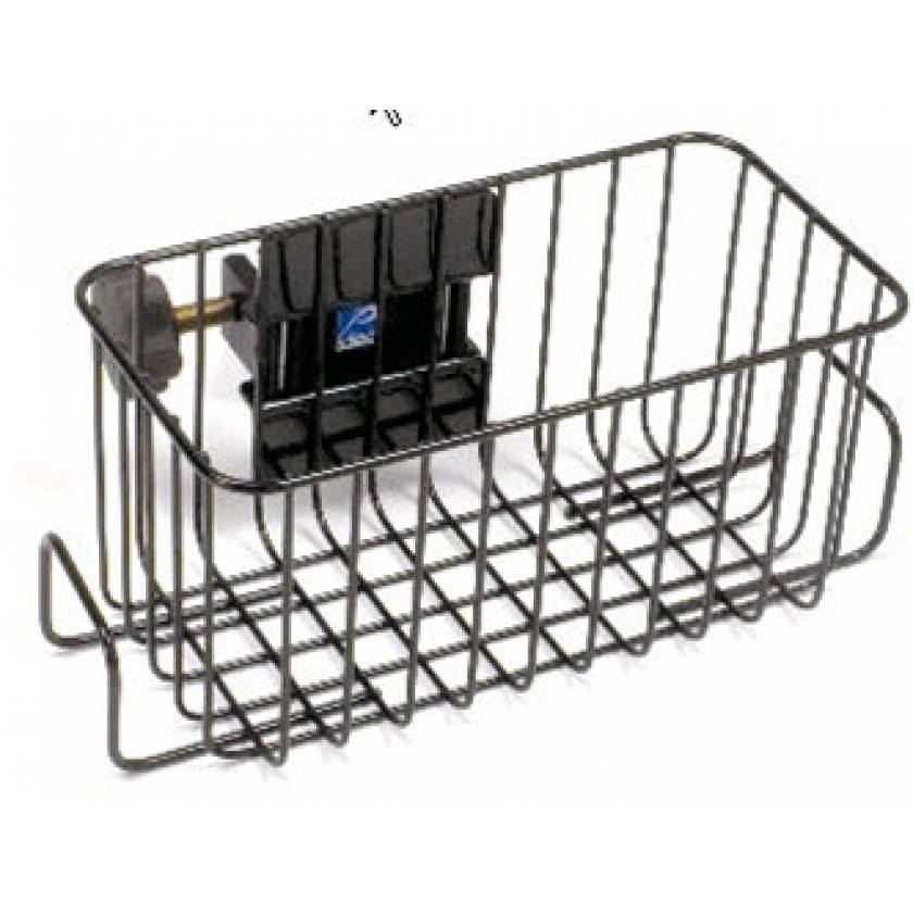 Pedigo Infusion Pump Black Powder Coated Steel Wire Basket - Medium