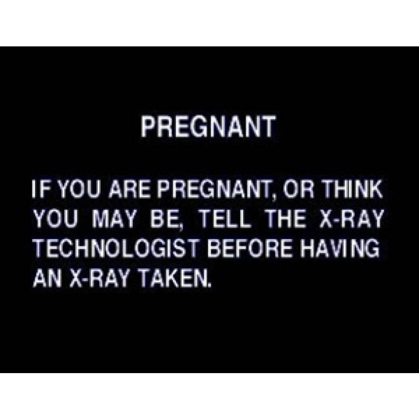 Silk Screened Sign Pregnancy Warning